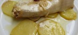 Turbot al forn amb alls, bitxo i patates