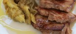Magret d'ànec amb escalivada
