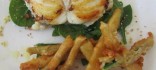 Rap a la planxa amd tempura de verdures