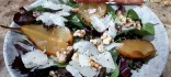 Foto de la recepta Amanida de pera i manxego amb bastonets embolicats amb pernil salat