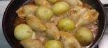 Calamars farcits guisats amb patates senceres