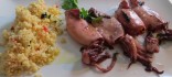 Calamars planxa amb tabulé