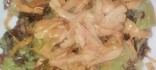 Carxofes  amb pernil i encenalls de foie