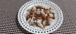 Foto de la recepta Empedrat de fesolets amb bacallà i vinagreta d'anxoves