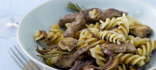 Fussili amb carn i bolets