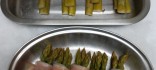 Garbetes d'esparrecs verds amb cansalada fumada