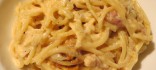 Espaguetis a la carbonara amb ou