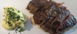 Llom de bou amb patata i mostassa