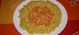 Llagostins al whisky amb arròs al curri