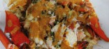Llamàntol bullit amb salsa de romesco amb toc de mostassa
