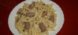 Macarrons amb xampinyons i salsitxes