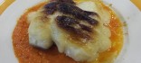 Morro de bacallà amb salsa de romesco i allioli gratinat