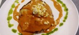 Mussola o caçó amb parmentier i crema de marisc