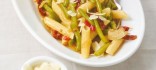 Pasta amb mongeta verda picant