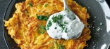 Rösti de carabassa amb mato a les herbes