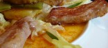 Secret de porc amb confitura de clementina verda