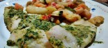 Supremes de lluç amb picada catalana i tempura d'hortalisses
