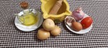 Foto de la recepta Supremes de rap sobre llit de patates a lo pobre, gratinades amb allioli de tomàquet i tabasco