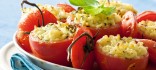 Tomàquets al forn, farcits amb pasta